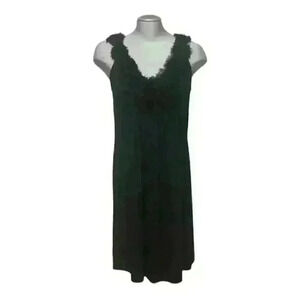 Soma Intimate  Nightie Floral Applicate Lounge Comfort Black